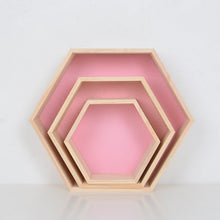 Load image into Gallery viewer, 3PCS/Set Wooden Small House Shelf Storage Rack Solid Wood Crafts Children Home Decoration Storage Wall Hanging Decoration 5
