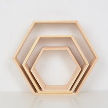 Load image into Gallery viewer, 3PCS/Set Wooden Small House Shelf Storage Rack Solid Wood Crafts Children Home Decoration Storage Wall Hanging Decoration 5
