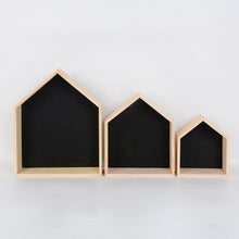 Load image into Gallery viewer, 3PCS/Set Wooden Small House Shelf Storage Rack Solid Wood Crafts Children Home Decoration Storage Wall Hanging Decoration 5
